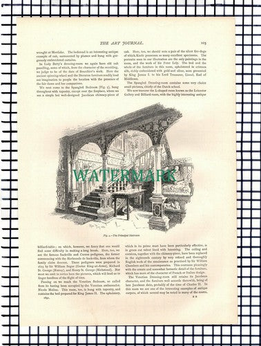 X1660) Knole House Kent - c.1892 Article