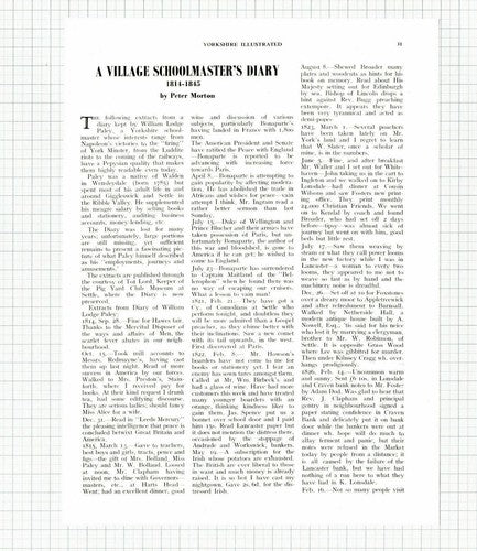 (6007) William Lodge Paley Yorkshire Schoolmaster  - 1952 Article