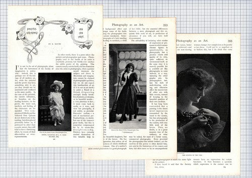 (6340) Photography As An Art B David Carr-Ellison John C Straker  c.1905 Article