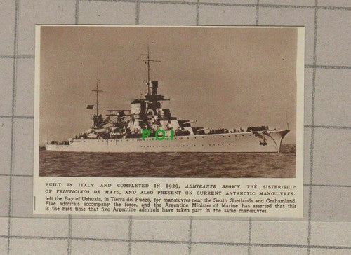 C2117) ALMIRANTE BROWN Ship - 1948 Clip SMALL!