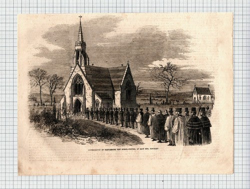 (6259) Marylebone Church Burial Ground Finchley Consecration - 1855 Clip