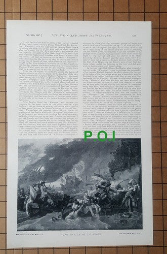The WARSPITE Ship  Battle of Solebay Edward Fraser  - 1897 Article