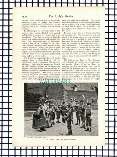 Dance Lauterbach Switzerland Abbots Bromley Padstow Schlesinger - c.1900 Article
