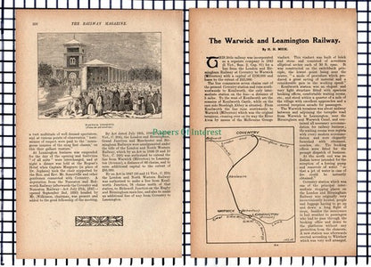(6667) The Warwick & Leamington Railway  Kennilworth Station - 1917 Article