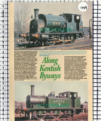 East Kent Light Railway Shepherds Well Kent & East Sussex - 1990s Clipping