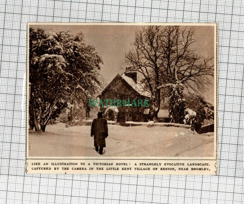 C2199) Keston Near Bromley Winter Scene -1948 Clip