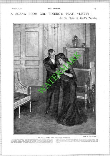 Mr H B Irving Miss Irene Vanbrugh Actress Duke Of York's Theatre 1903 News Page