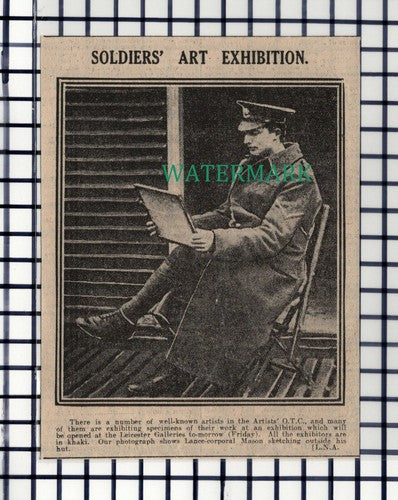 C7007) Artists Officer Training Corps Lance Corporal Mason  - 1916 Cutting
