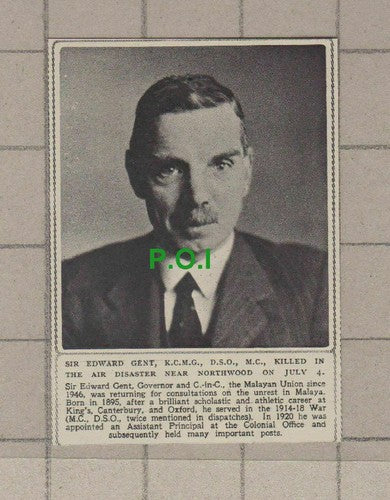 C1804) Sir Edward Gent Killed In Air Disaster Near Northwood   -   1948 Clip