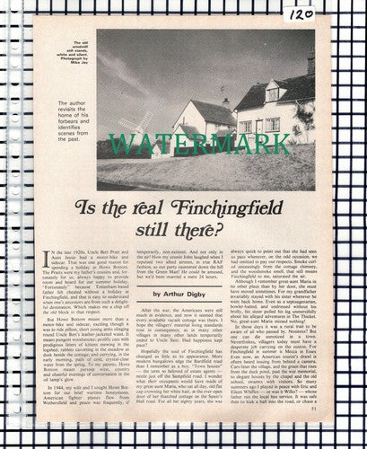 (120) Howe Bottom Finchingfield Essex Arthur Digby Bert Pratt - 1976 Article