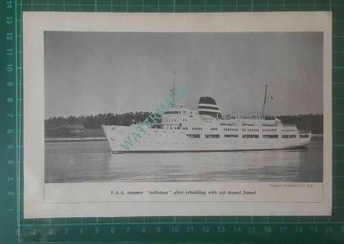 C2885) FAA Steamer Ship AALLOTAAR - 1970 Cutting