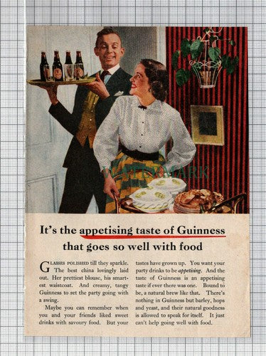 C7616) Guinness  - 1956 Small Advert