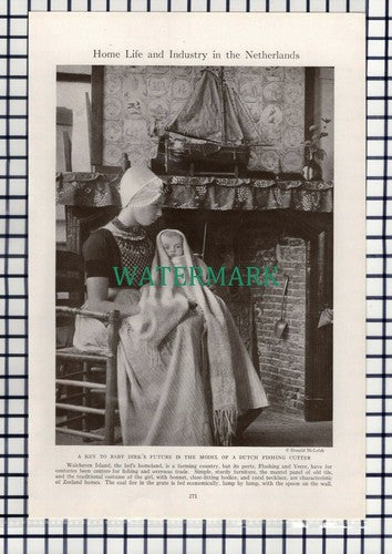 (8119) Walcheren Island / Amsterdam Harbour  - 1940 Book Print