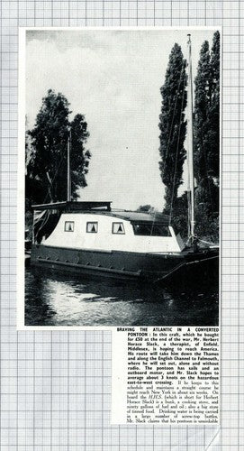 Mr Herbert Horace Slack Enfield Middlesex Pontoon HHS -  1950 News Clipping