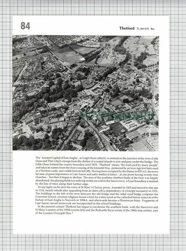 (8500) Diss Norfolk / Thetford Aerial View -  c.1980s Cutting