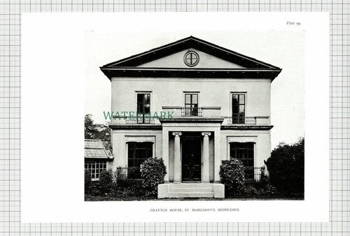 (6921) Drayton House St Margaret's Middlesex  -  Print / Cutting