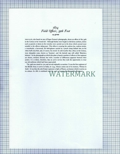 39TH FOOT FIELD OFFICER PRINT 1970 (X1694)