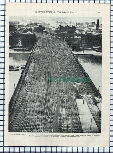 (7229) Cannon Street Station - 1930s Cutting / Print