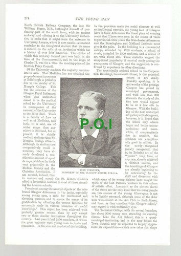 (5416) Glasgow United YMCA  / University / Athenaeum Lord Overtoun  1896 Article