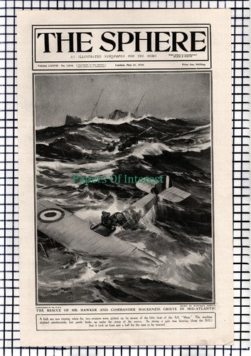 Mr Hawker Commander Mackenzie Grieve SS MARY Boat Rescue - 1919 News Page