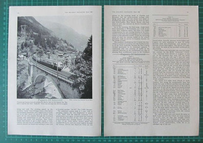 The Gotthard Line Switzerland Railway - 1968 Article