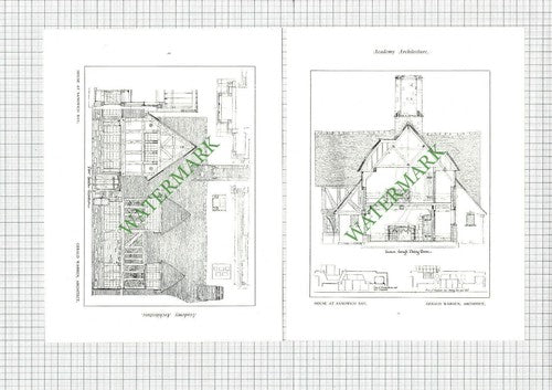 House at Sandwich Bay Mrs Chard Gerald Warren Architect - c.1927 Book Prints