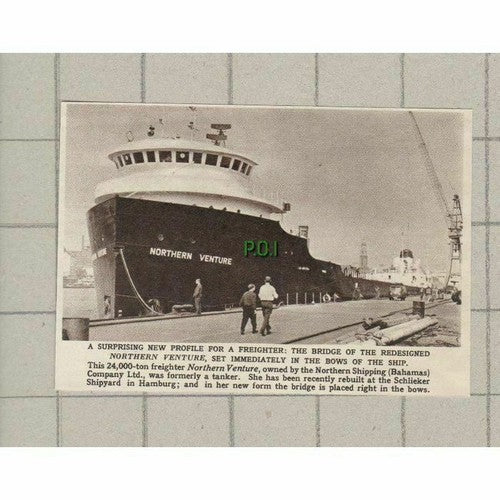 NORTHERN VENTURE Freighter Ship   - 1961 Small News Cutting