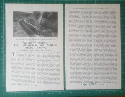 The Temiskaming & Northern Ontario Railway Canada  -1932 Article