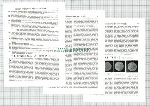 (8668) Foxhounds Of Sussex Burstow Hunt Eastbourne Crawley -1930 Article  (Pt 1)