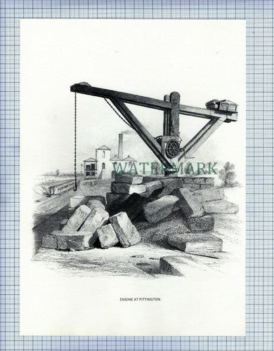 PITTINGTON BROOMSIDE COLLIERY MINE MINING PRINT 1987 (X1706)