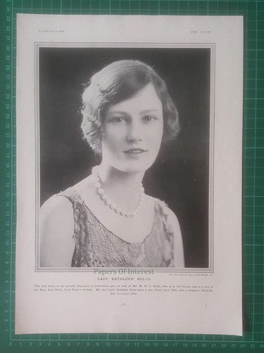 X464) Lady Kathleen Rollo Marquess Of Downshire Eric Rollo Primula  - 1924 Clip