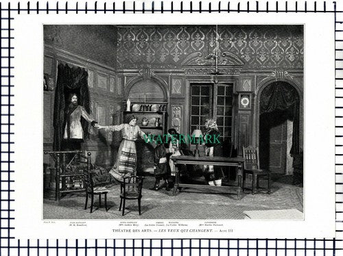 X1497) Theatre Des Arts Andree Mery Berthe Pericaud - 1910 Book Print