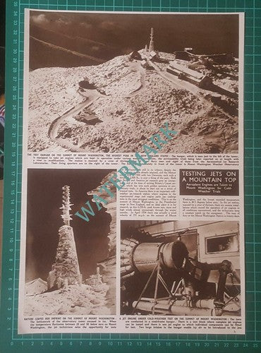 (X602) Mount Washington Cold Weather Jet Aeroplane Trials USA  -  1950 Clip