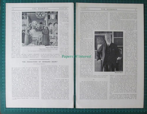 X1201) George Bernard Shaw - 1930 Article