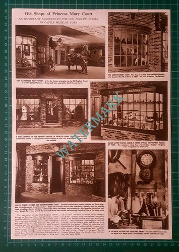 (X326) Princess Mary Court Shops Castle Museum York  - 1950 Clip