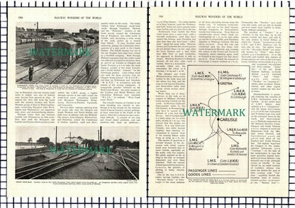 (7370) Carlisle Railway Station Kingmoor Yard  ~    7-Side 1930s Article