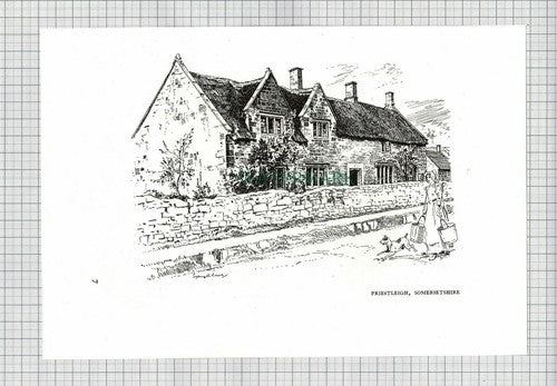 (8516) PRIESTLEIGH Somersetshire - 1980's Print / Cutting
