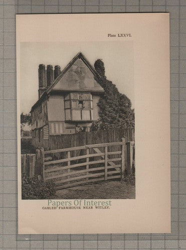 C4520) Witley Surrey Gabled Farmhouse - 1908 Clip