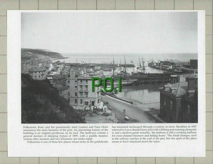 Folkestone Kent London & Paris Hotel / Ramsgate Harbour - Cutting
