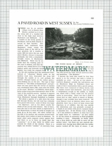(8665) Henley Sussex  - 1930 Article