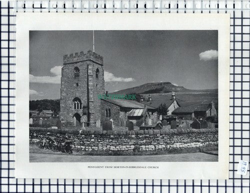 Horton In Ribblesdale Church - 1951 Cutting / Print