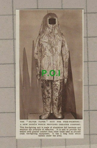 C2110) The Silver Paper Fire Fighting Suit - 1948 Paper Cutting