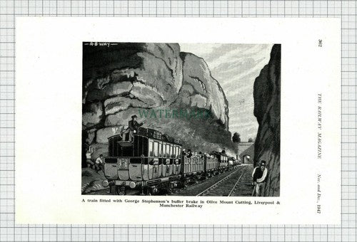 C7696) Olive Mount Cutting LMR / Newark Brake Trials LNWR Railway - 1947 Cutting