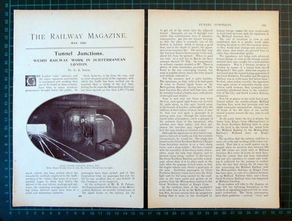 (6041) Railway Tunnel Junctions Baker Street King's Cross Praed -  1907 Article