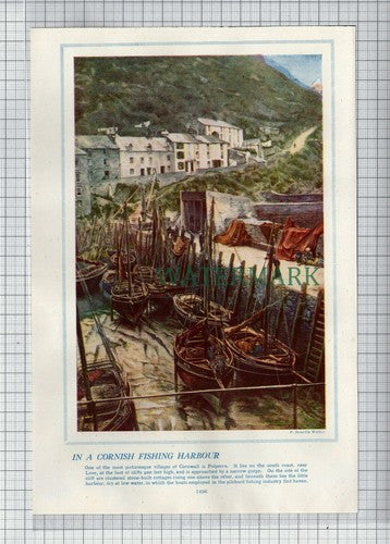 (6808) Polperro Cornwall / Derwentwater - c.1950s Dbl/Sided Book Print