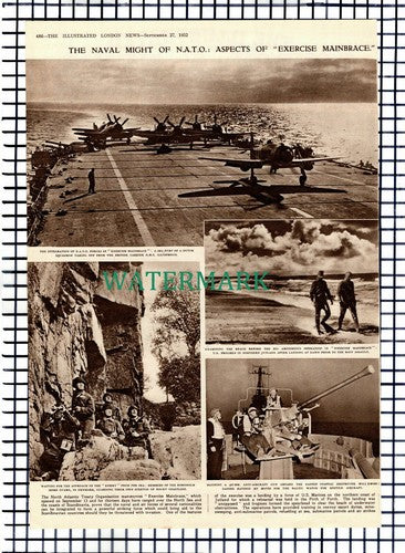 Exercise Mainbrace NATO Scandinavia HMS Illustrious Ship -  1952 Article