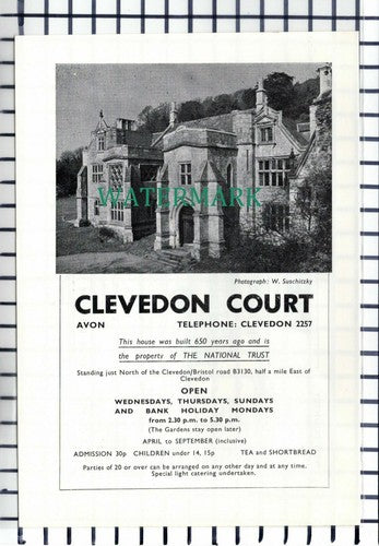 C6844) Wems Luxury Coaches Clevedon Court Advert  - 1975 Cutting