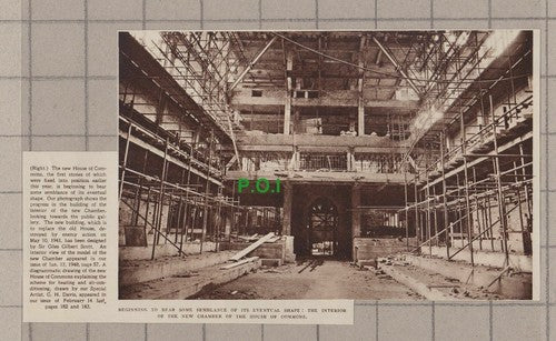 C2252) The New House of Commons Rebuilding -  1948 Clip