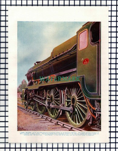 (7297) LORD NELSON Southern Railway Locomotive  - 1930s Print