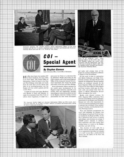 Denis Guilfoyle Central Office of Information Gannon  - 1966 Article / Print